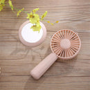 Well Star WT-F6 Handheld Mini USB Fan Portable Makeup Mirror Fan Rechargeable Air Cooling Fan For Home Office Student Dormitory Outdoors Travelling