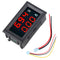 10pcs Mini Digital Voltmeter Ammeter DC 100V 10A Panel Amp Volt Voltage Current Meter Tester 0.56" Red Red Dual LED Display