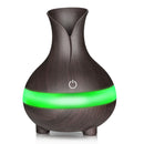 300ml Vase Wood Grain Home Car Humidifier With USB Charger