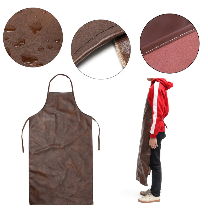 Leather Equipment Apron Waterproof Washable Heat Insulation Kitchen Aprons