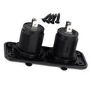 Jtron Car Charger DC 12V 24V Dual 5V 2.1A USB Socket Plus 20A Cigarette Lighter Socket Black Color