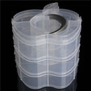 3 Layers Portable Clear Plastic Case Makeup Organizer Nail Decoration Storage