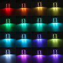 8Pcs RGB 48 LEDs Rock Car Decoration Lights Truck Bed Under Body Light Kit+IR Remote Control