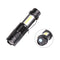 XANES SK68 LED+COB 3Modes Front + Side Light USB Rechargeable Zoomable Mini LED Flashlight Suit