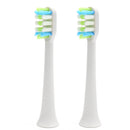 2Pcs ToothBrush Head White & Black for Loskii PA-213 Ultrasonic Vibration Electric Toothbrush