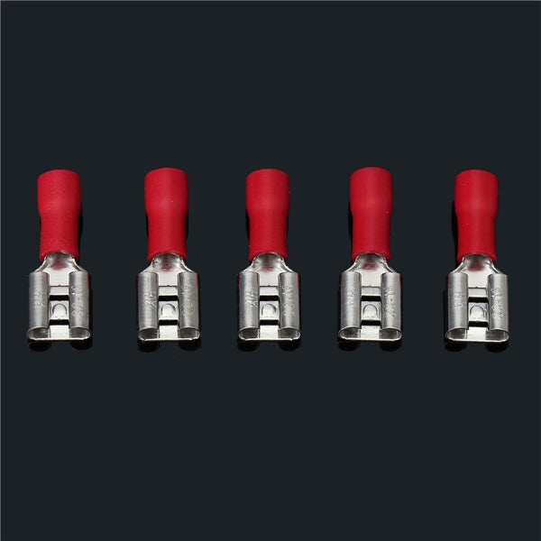 22-18AWG Insulating Female Spade Terminal Electrical Crimp Wire Connector Red
