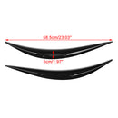 Glossy Black ABS Headlight Eye Lid Eyebrow Cover Trim For Infiniti Q50 2014-18
