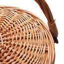BIKIGHT Trendy Classic Removable Wicker Cycling Bicycle Front Basket Box Bike Basket With Cover