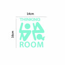 Honana DX-014 15x20cm Fluorescent Glow Toilet Wall Sticker Room Thinking Downloading