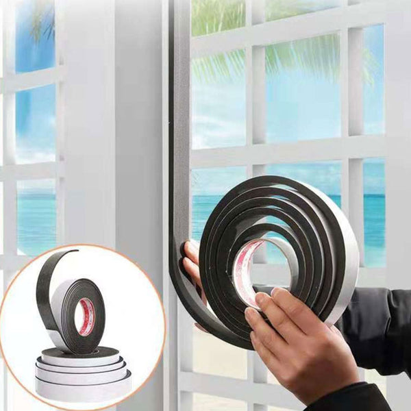 Cuttable 1.1m Multifunction Sealing Stripe Soundproof Windproof Dustproof Sponge Sticker Waterproof Tape