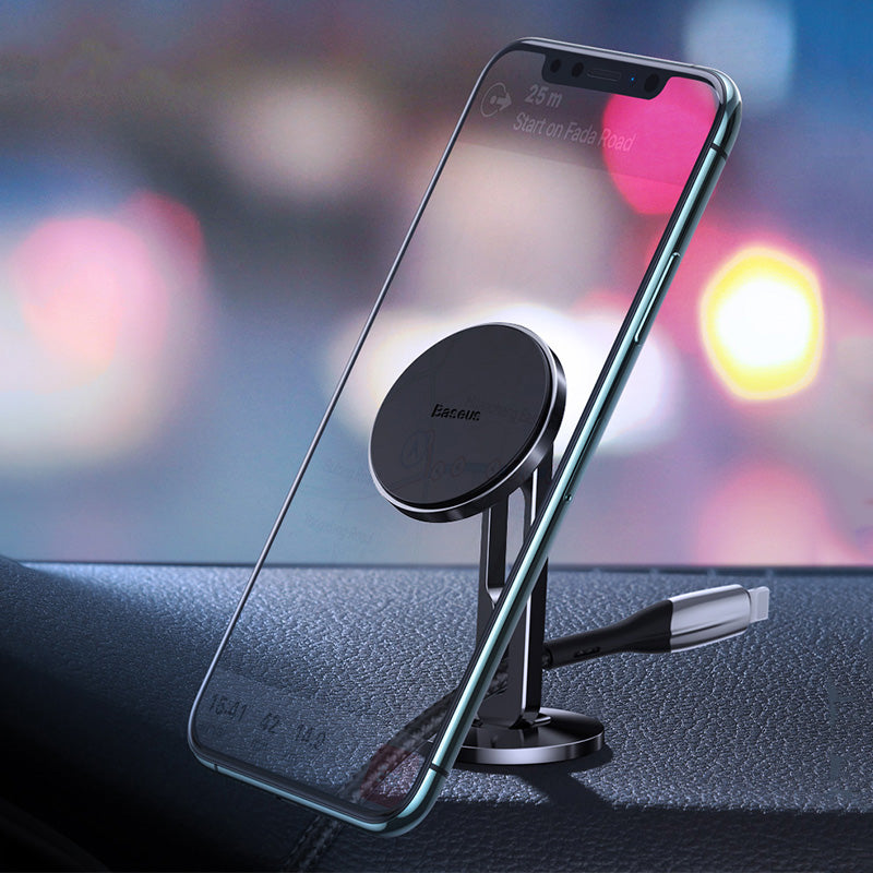 Baseus Cable Clip Strong Magnetic Dashboard Car Phone Holder Car Mount 360 Rotation for 4.0-7.0 Inch Smart Phone for iPhone 11 Xiaomi