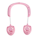 Portable USB Rechargeable Fan Neckband Lazy Neck Hanging Dual Cooling Mini Fan