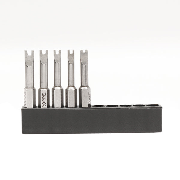 Broppe 5pcs 50mm 1/4 Inch Hex Shank Magnetic U-shaped Screwdriver Bits