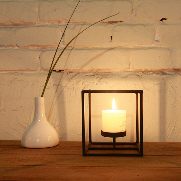 Iron Art Candle Holder Black Hollow Out Candelabra Candle Holders Candle Stick Candle Home Decor