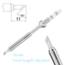 Drillpro 2pcs TS-KU Replacement Soldering Iron Tips For TS100 Digital LCD Soldering Iron B2 BC2 I K