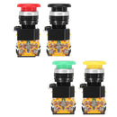 Machifit LA38-11M Momentary Push Button Switch 24-500V Waterproof Switch