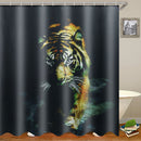 72"X 72" Wildlife Animal Nature Decor Tiger Bathroom Decor Shower Curtain with Plastic Shower Hooks