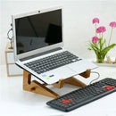 Multifunctional Wooden Detachable Desktop Stand Holder for Macbook Laptop Tablet Phone Keyboard
