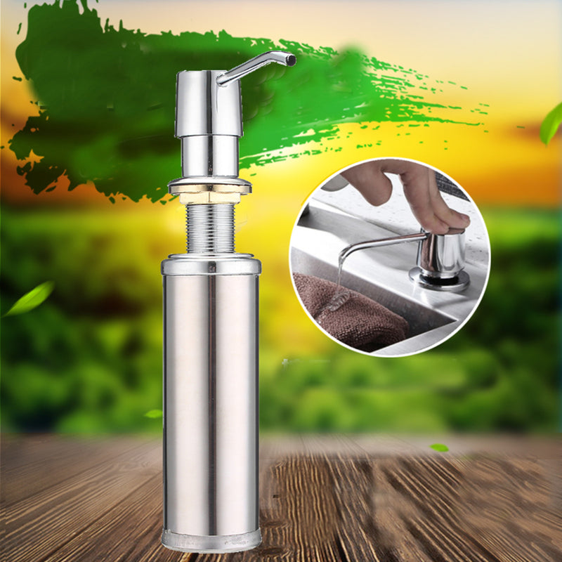 Sliver Stainless Steel Liquid Soap Dispenser Bathroom Kitchen Sink Pump Bottles