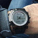 SINOBI 9368 Fashion Men Sport Watch Dual Display Multifunction Silicone Band Digital Analog Watch