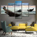 5Pcs Set Boat Modern Canvas Print Paintings Wall Art Pictures Home Decor Unframed