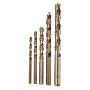 Drillpro 5pcs 4-10mm HSS M35 Cobalt Twist Drill Bit 4/5/6/8/10mm for Metal Stainless Steel Aluminium Copper