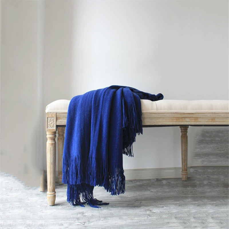 Cotton Cashmere Crochet Nordic Blankets Good Soft Sofa Cover Blanket Winter Bed Bedding Warm Soft Quilt Bed Supplies