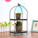Modern Decorations Iron Plant Rack Stand Plants Succulent Shelf  Stair Shape Desktop Garden Flower Stand