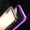 Bakeey Protective Case for iPhone XS Plating Magnetic Adsorption Metal+Clear Tempered Glass Cover