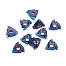 Drillpro 10pcs HRC45 Blue Nano 16ER AG60 Carbide Insert External Threading Insert