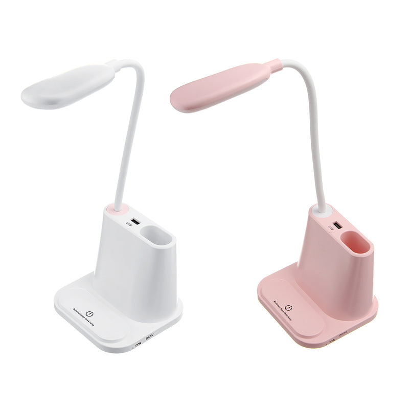 3 In 1 Desktop LED Lamp+USB Cooling Fan+Power Bank Phone Charger Phone Holder For Smart Phone