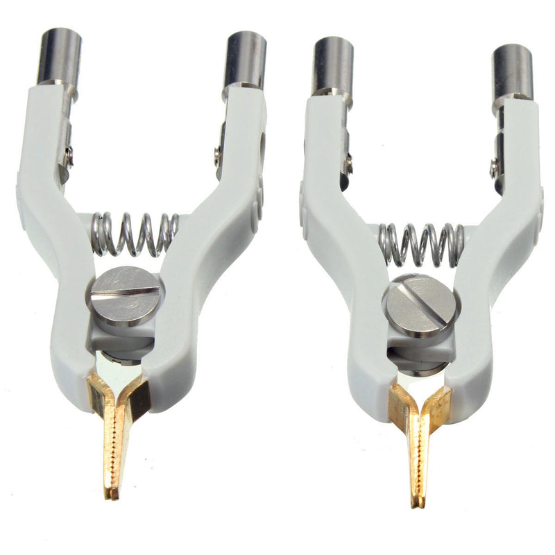 2Pcs Copper Gwinstek LCR Kelvin Test Clip Bridge Test Clip Microresistivity Clip