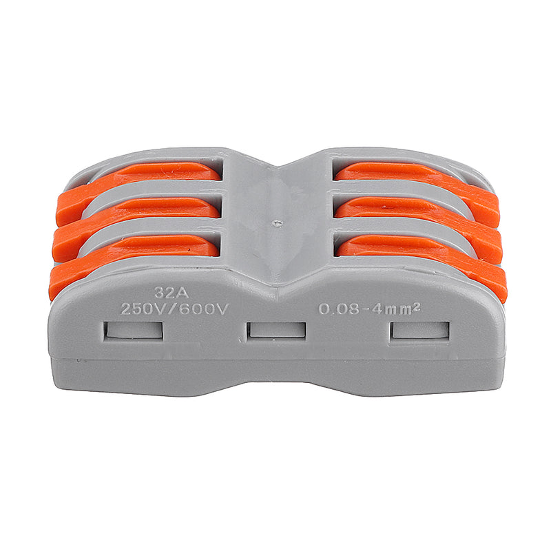20Pcs 3Pin Wire Docking Connector Termainal Block Universal Quick Terminal Block SPL-3 Electric Cable Wire Connector Terminal 0.08-4.0mm
