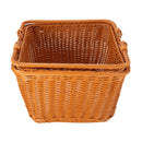 Square Woven Hand Storage Baskets Double Folding Handles Picnic Basket for Outdoor Living