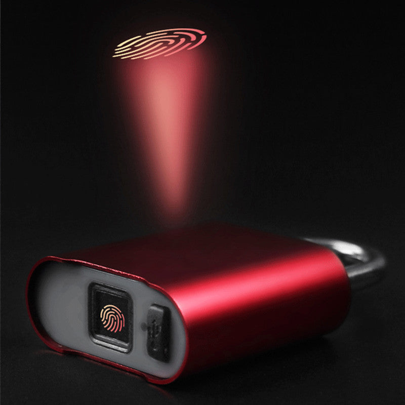 CE/ROHS Certification Intelligent Fingerprint Electronic Padlock APP/Fingerprint Unlock Outdoor Waterproof Student Cabinet Anti-theft Metal Small Padlock USB Charging Door Lock