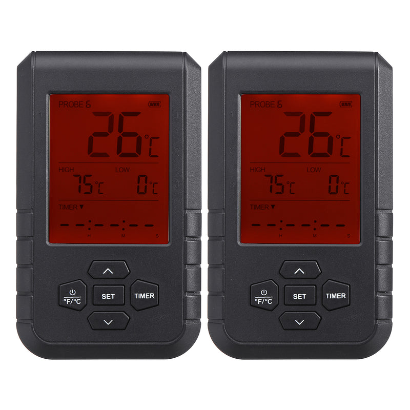 6PCS/4PCS Bluetooth Barbecue Thermometer Stainless Steel Clip Cooking More Easier Bluetooth Barbecue Thermometer BBQ Thermometer