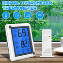 Brifit Indoor Outdoor Digital Thermometer Humidity Monitor with Large Touchscreen and Backlight