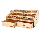 Wooden Pigment Bottle Storage Organizer 15/80 Holes Color Paint Ink Brush Stand Rack Modular Holder