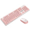 XINMENGN520 2.4GHz Wireless Retro Keyboard and Mouse Combo Set for School Office Use