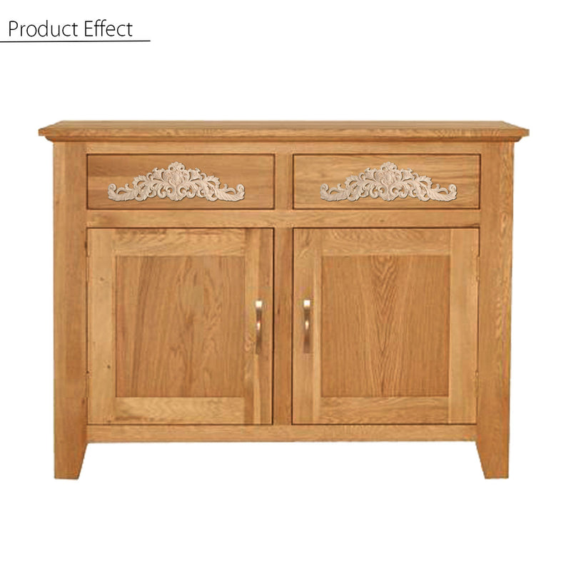 Wood Carved Applique Frame Onlay Furniture Decoration Unpainted 401x112x9mm