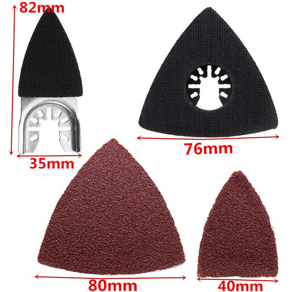 34Pcs Oscillating Multitool Sanding Paper Kit 60/120/180/240 Grit Sandpaper/ Two Oscillating Tool
