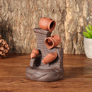 Ceramic Backflow Waterfall Smoke Incense Burner Censer Cones Holder