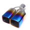 63mm 2.5" Stainless Steel Inlet Tail Rear Pipe Tip Muffler Exhaust Silencer Cover