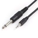 CHOSEAL QS6712 3.5mm to 6.5mm Male to Male Audio Cable Pure Copper Audio Adapter Extension Cable for Computer Amplifier Mixer