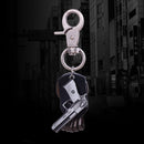 Trendy Keychain Black Alloy Keychain Soft Leather Keychain For Men