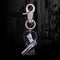 Trendy Keychain Black Alloy Keychain Soft Leather Keychain For Men