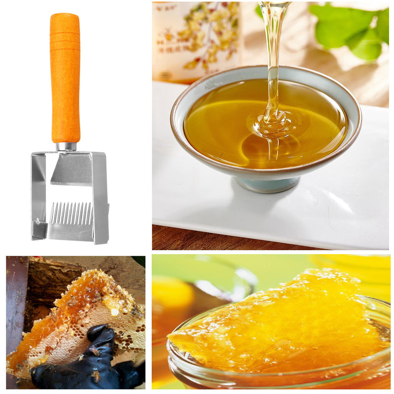 Stainless Steel Bee Hive Uncapping Honey Fork Scraper Shovel Beekeeping Tools Set