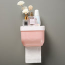 Wall-Mounted Press-open Waterproof -Deck Paper Towel Boxes Rolled Paper PP Shelf Holder