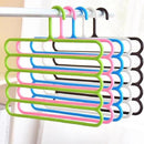 Multifunctional Anti Skid Trousers Rack 5 Layer Hanging Pants Cloth Plastic Hanger