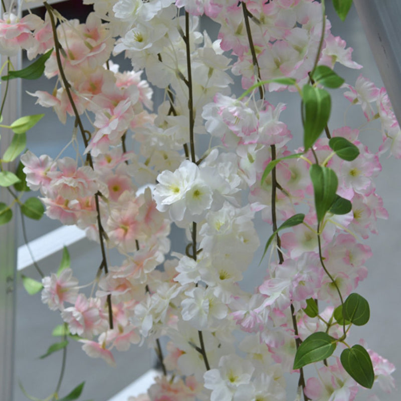 Artificial Silk Cherry Blossom Flower Hanging Vine Garlands Home Wedding Decorations